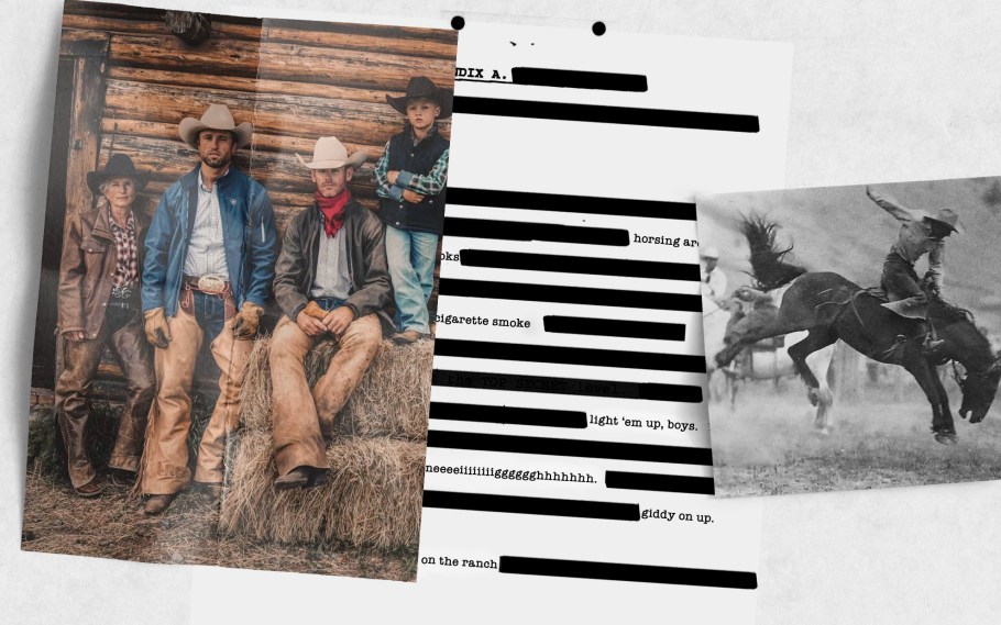 photos of cowboys on a legal doc