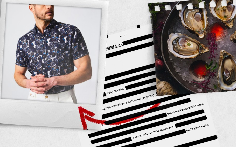 collage of oysters on shirts